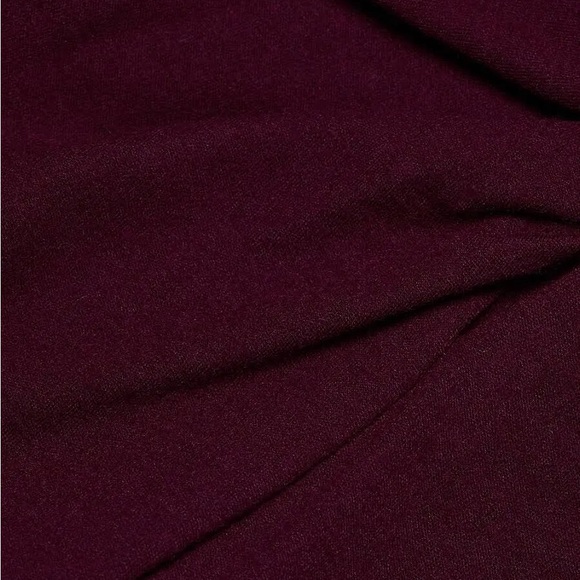 Adam Lippes $1590 Wool Twisted Neck Long Sleeve Midi Dress in Merlot - Picture 7 of 7